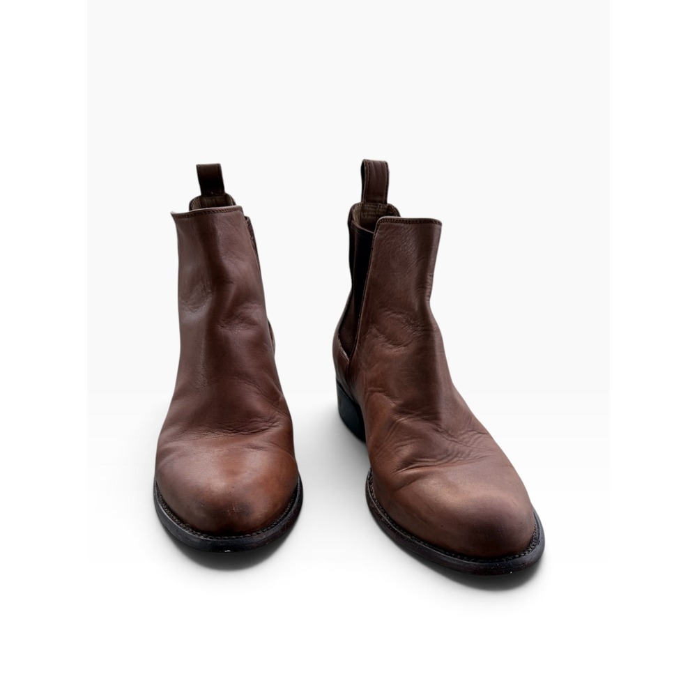 Tecovas The Chance Brown Leather Chelsea Boots Mens 10 D Round Toe Western Style